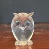 Large Glass Owl and Small Owl Figurine - 6
