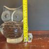 Large Glass Owl and Small Owl Figurine - 7