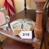 Art Deco Ceramic Trinket Box & Mini Glass Bottles - 7