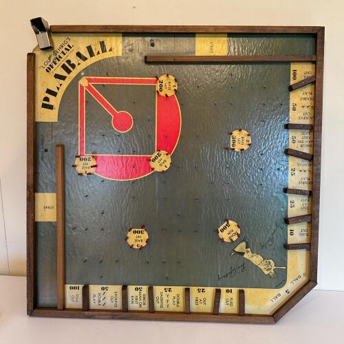 Lou Gehrig's Official Plaball Vintage Baseball Pin Game