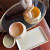 Ornate Oval Vanity Mirror Tray & Plastic Vanity Set - 2