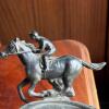 Jockey on Horse Cast Metal Horseshoe Ashtray - 3