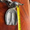 Jockey on Horse Cast Metal Horseshoe Ashtray - 7