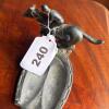 Jockey on Horse Cast Metal Horseshoe Ashtray - 8