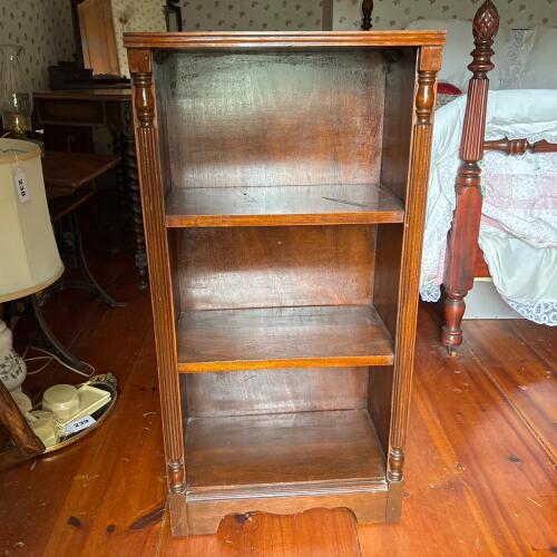 Small Wooden Bookcase With Turned Columns