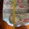 Floral Upholstered Club Chair, Yellow Velvet Beneath - 8