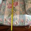 Floral Upholstered Club Chair, Yellow Velvet Beneath - 9