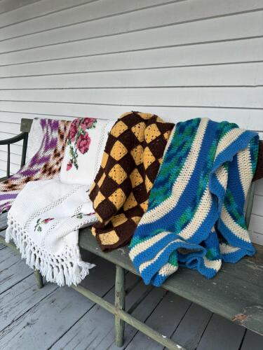 Crocheted and Knitted Afghans and Lap Blankets