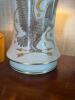 Porcelain Table Lamp With Eagle Motif and Drum Shade - 3