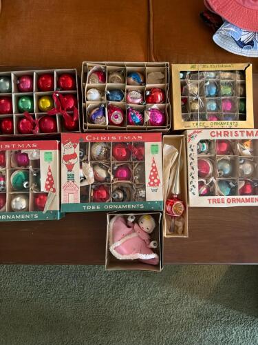 Vintage Glass Christmas Tree Ornaments