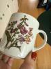 Bareuther Waldsassen Bavaria Germany Porcelain Mugs, Floral Motif - Set of 9 - 2