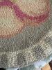 Handmade Hooked Wool Chair Pads, Floral and Fruit Motif, Set of Four - 4