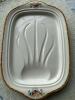 12" Crown Ducal Ware England Floral-Decorated Ceramic Meat Platter