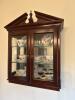 Wall-Mounted Pediment-Top China Display Cabinet with Teacups - 4