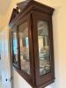 Wall-Mounted Pediment-Top China Display Cabinet with Teacups - 5