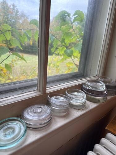 Vintage Glass Jar Lids and Covers