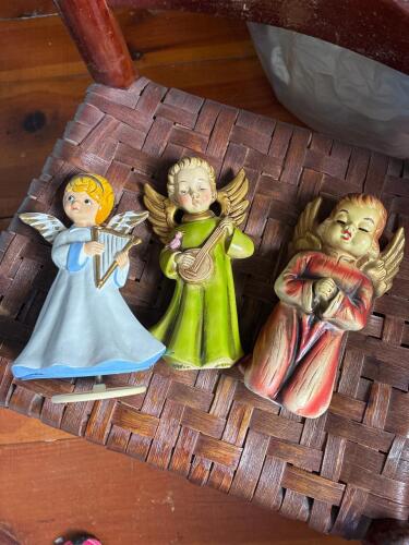 Hand-Painted MCM Angel Figurines