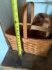 Pair of Longaberger Woven Baskets with Rustic Crate Basket - 9
