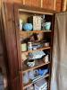Wood Pie Safe Cabinet with Screen Panel Door with Contents - 8