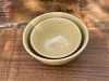 Yellow Glazed Stoneware Mixing Bowls, Nested Set of Two