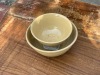 Yellow Glazed Stoneware Mixing Bowls, Nested Set of Two - 2