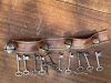 Antique Skeleton Keys and Leather Sleigh Bells Strip - 4