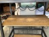 Rolling Bar Cart With Wood Shelves and Metal Frame - 4