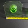 Pair of Uranium Glass Candlesticks in Art Deco Style - 4