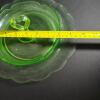 Depression Uranium Glass Tray and Tumbler in Art Deco Style - 5