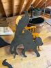 Painted Plywood Halloween Witch and Black Cat Yard Decorations - 3