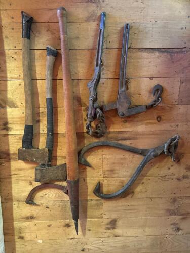 Antique Logging Tools: Cant Hooks, Tongs, and Log Binders