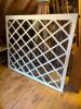 Large Lattice Painted Wood Window Panel