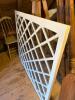 Large Lattice Painted Wood Window Panel - 2