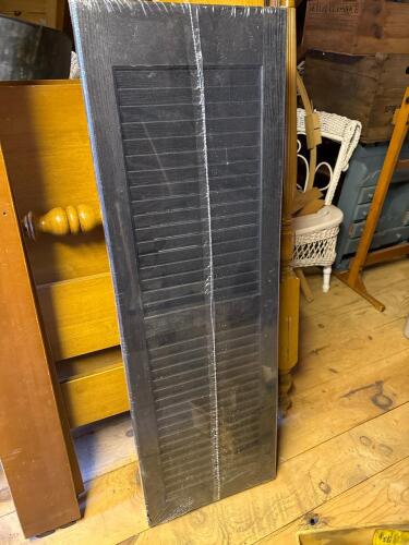 New Black Wood Shutter Panel