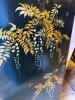 Pair of Asian-Style Lacquered Floral Art Panels