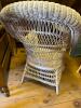 Wooden Bench and Two Wicker Chairs - 7