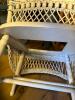 Wooden Bench and Two Wicker Chairs - 9