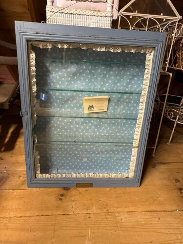 Antique Wall Cabinet With Brass Presentation Plate