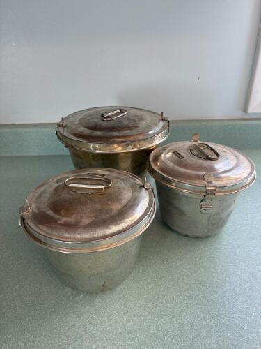 Vintage Portuguese Aluminum Pudding Molds -Set of 3