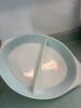 Pyrex Snowflake Blue Divided Casserole Dish With Lid - 2