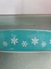 Pyrex Snowflake Blue Divided Casserole Dish With Lid - 3