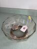 Glass Bowl and Gravy Boat with Silver-Plated Bases - 5