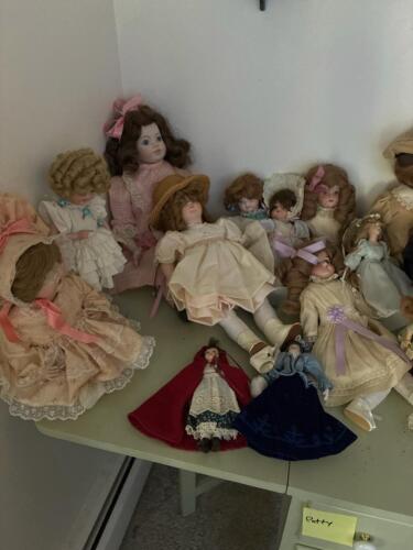 Porcelain Dolls Large Lot