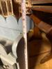 Antique Blue Painted Cabinet with Drawers & Wood Plate Rack - 12
