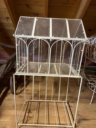 Vintage Metal and Glass Greenhouse