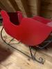 Antique Red Wood and Iron Sled - 4