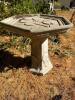 Concrete Bird Bath with Lily Pad