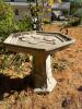 Concrete Bird Bath with Lily Pad - 12