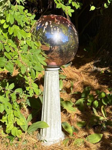 Garden Gazing Ball with Pedestal Stand