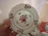 Porcelain Dinnerware Set With Floral and Gilt Rim - 8